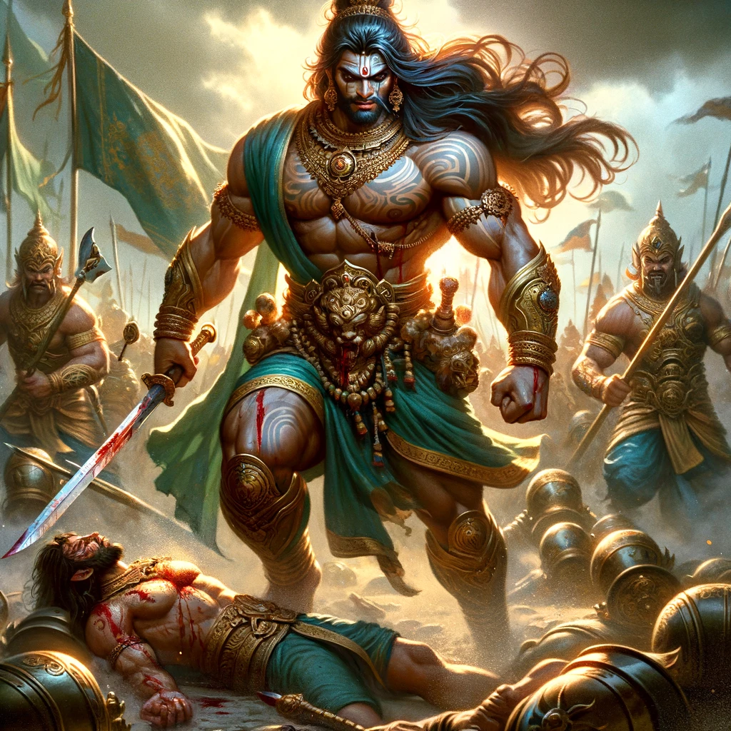 Death of Kampana, Prajangha, Yupaksha, and Kumbha